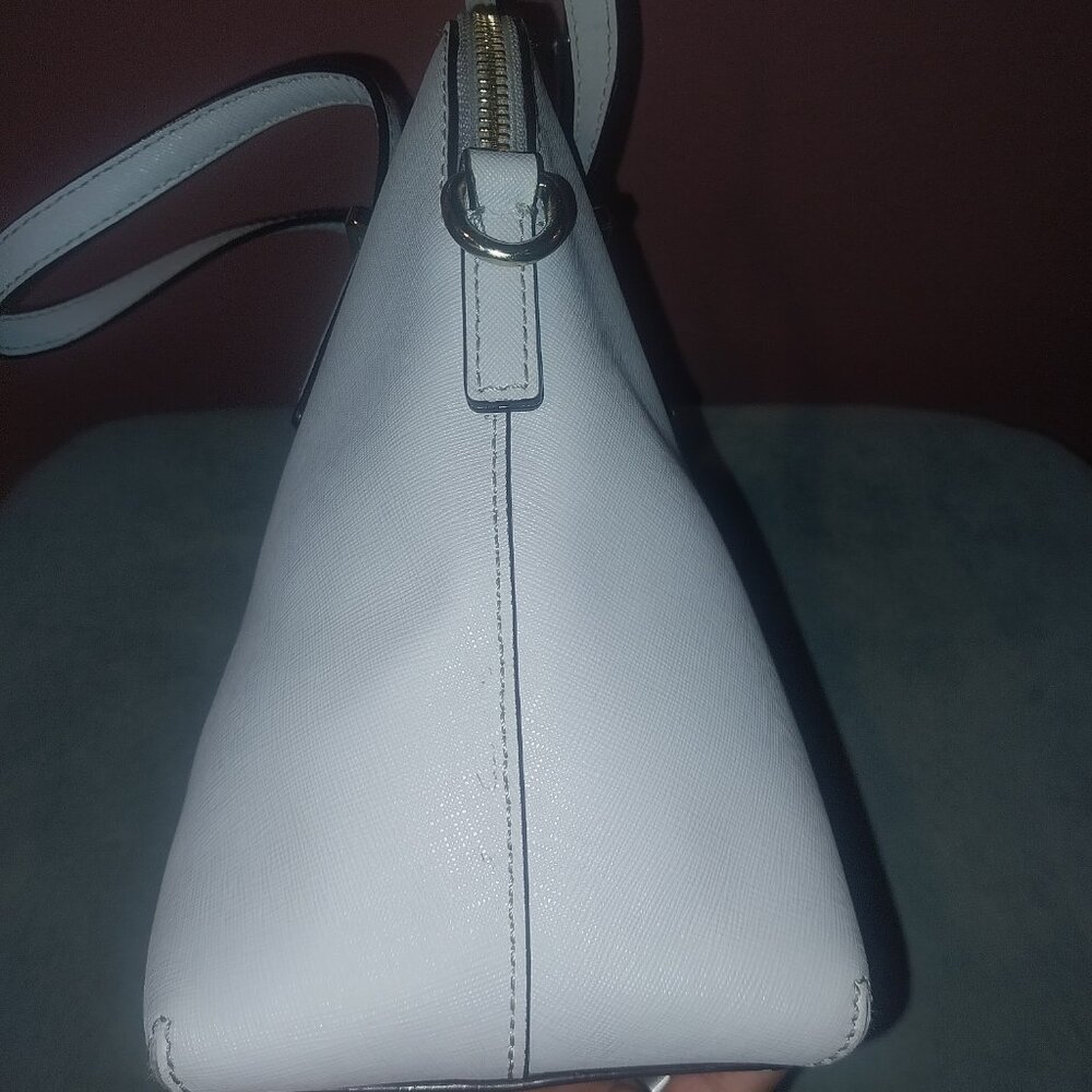 KATE SPADE 2WAY LIGHT GREY LEATHER CROSSBODY/ HAND BAG - Picture 10 of 15